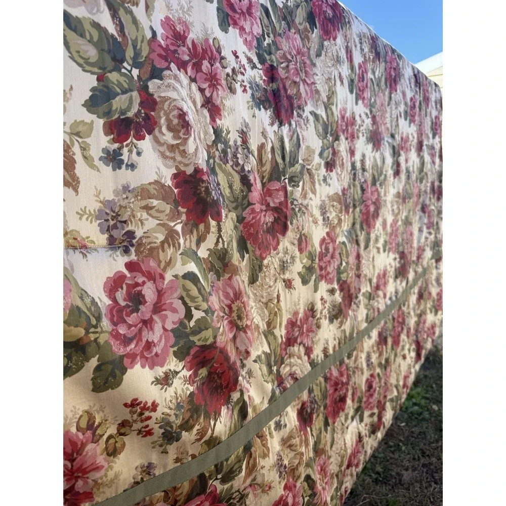VTG 5 Piece Chaps Ralph Lauren Rosemont Q Comforter, Shams Bedskirt Reversible